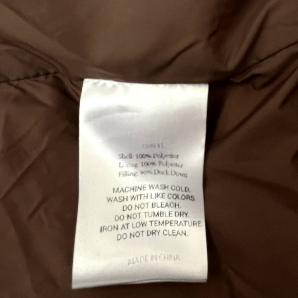 Lit Activewear New High Collar Oversize Loose Down Jacket in Brown Women Size M - Picture 16 of 16
